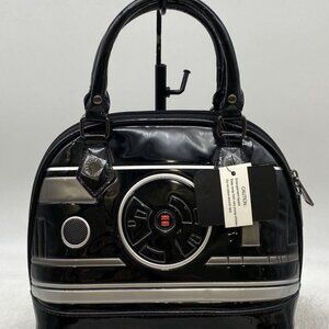 Loungefly X Star Wars Black Patent Leather Shoulder Bag Handbag/Purse-NEW